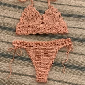 🌸 Baby Pink Crochet Bikini 🌸